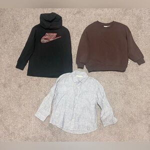 Zara Kids Nike Clothing Bundle Of 3 Sweatshirts & Joggers Size 5